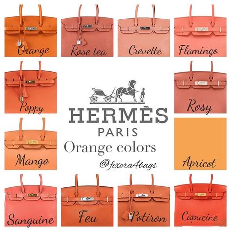 hermes bag color names|hermes colors value guide.